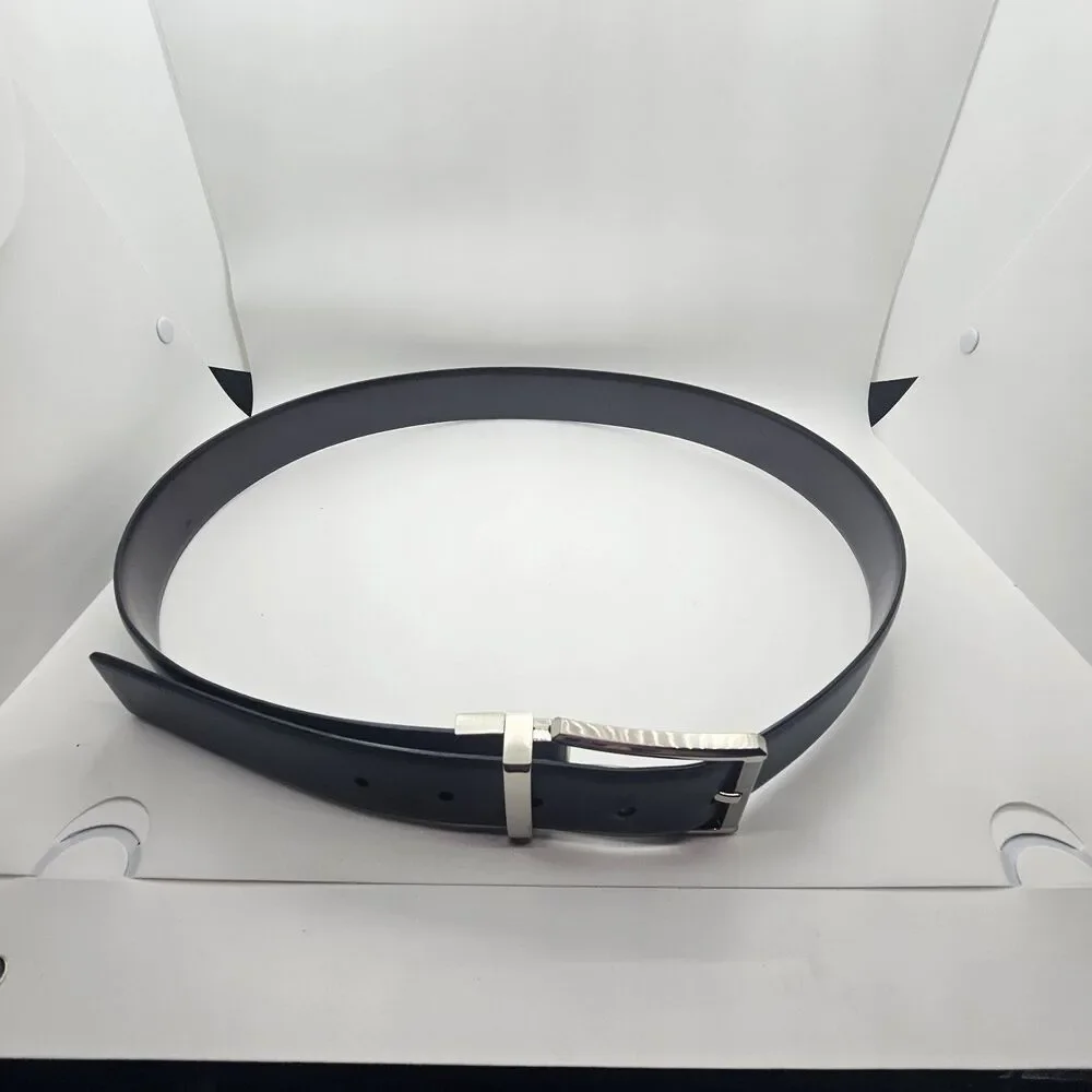 Black and dark brown switchable classic belt size 36